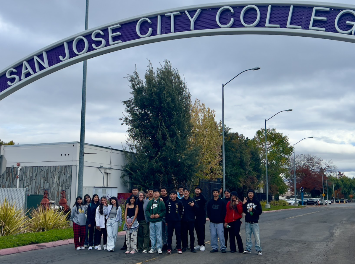 Photo of ELD Class in front of San Jose City College Sign