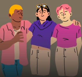 Group of diverse students